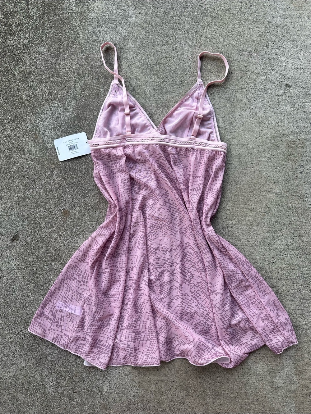 French Affair Sheer Lace Babydoll Trim Slip Lingerie
